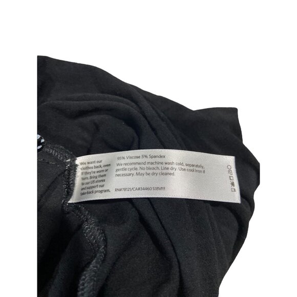 Eileen Fisher Sleeveless Button Down Jersey Dress Black Size L Minimalist Preppy - Picture 4 of 15